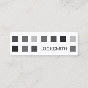 Cartão De Visita Mini LOCKSMITH (quadrados modernos)
