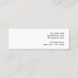 Cartão De Visita Mini Logotipo Branco | Branding de Brincos de Argola de