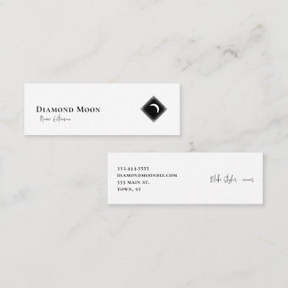 Cartão De Visita Mini Logotipo da Lua Diamante