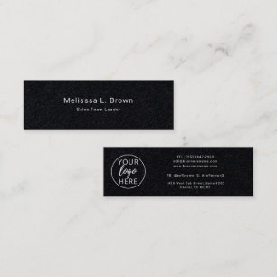 Cartão De Visita Mini Logotipo de Empresa Personalizado Estilo Tipografi