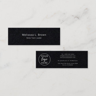 Cartão De Visita Mini Logotipo de Empresa Personalizado Estilo Tipografi