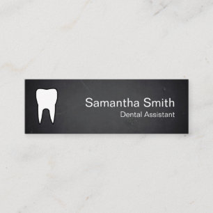 Cartão De Visita Mini Logotipo Dentista do Assistente dentário Elegante