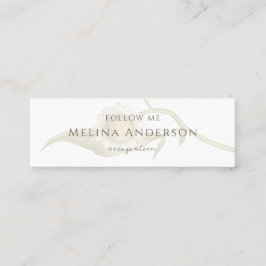 Cartão De Visita Mini Logotipo do código QR Margarida de flor selvagem M