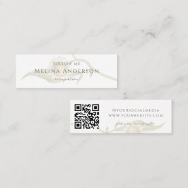 Cartão De Visita Mini Logotipo do código QR Margarida de flor selvagem M