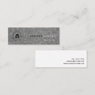 Cartão De Visita Mini Logotipo e nome personalizados simples e elegantes