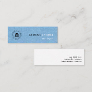 Cartão De Visita Mini Logotipo e nome personalizados simples e elegantes