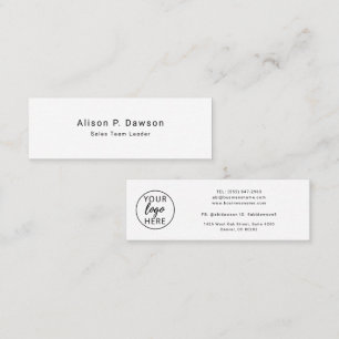 Cartão De Visita Mini Logotipo Minimalista de Empresa