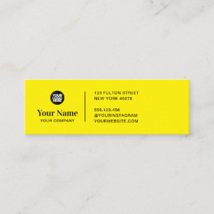 Cartão De Visita Mini Logotipo personalizado de negócios minúsculo simpl