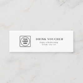 Cartão De Visita Mini Logotipo Personalizado | Design de Voucher de Bebi