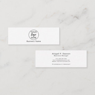 Cartão De Visita Mini Logotipo Personalizado Profissional Simples