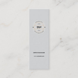 Cartão De Visita Mini Logotipo Redondo Simples de Negócios & Texto Perso