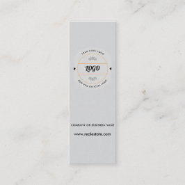 Cartão De Visita Mini Logotipo Redondo Simples de Negócios & Texto Perso