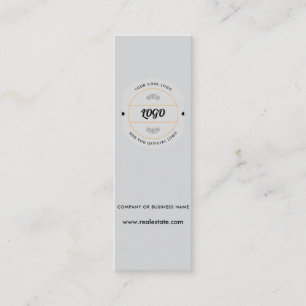 Cartão De Visita Mini Logotipo Redondo Simples de Negócios & Texto Perso