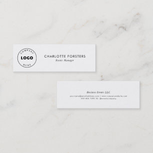 Cartão De Visita Mini Logotipo simples de empresa Funcionário corporativ