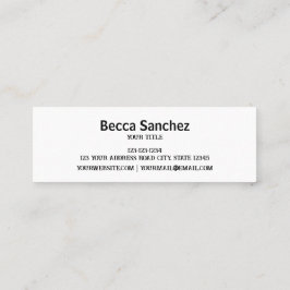 Cartão De Visita Mini Logotipo simples personalizado mínimo moderno