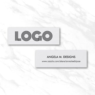 Cartão De Visita Mini Loja Online de Logotipo Minimalista Moderno