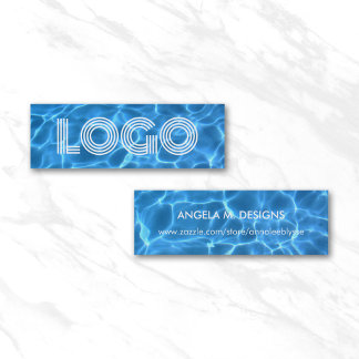 Cartão De Visita Mini Loja Online Logotipo Minimalista Moderno de Piscin