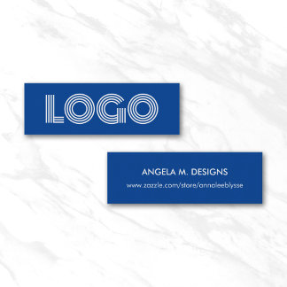 Cartão De Visita Mini Loja Online Logotipo Minimalista Moderno Deep Blue