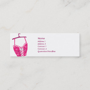 Cartão De Visita Mini Longlinebra cor-de-rosa - magro