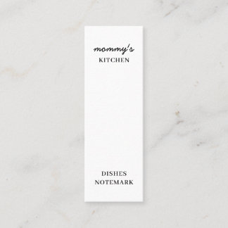 Cartão De Visita Mini Love Is Mom’s Cooking Mini Bookmark