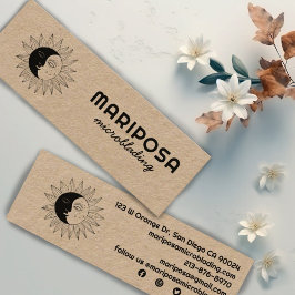 Cartão De Visita Mini Lua e Sun Elegante Estheticista Beauty Salon Kraft