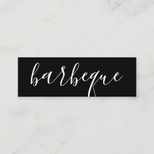 Cartão De Visita Mini manuscrito barbeque