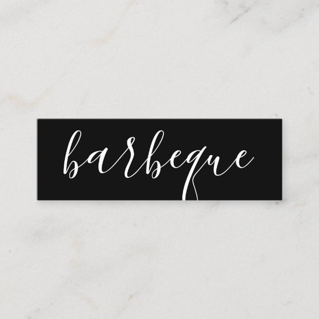 Cartão De Visita Mini manuscrito barbeque (Frente)