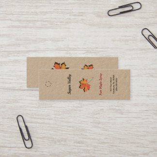 Cartão De Visita Mini Maple Leaf Cutout Maple Syrup Hang Tags