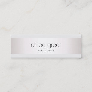 Cartão De Visita Mini Maquiagem e Cabelo de distribuição de prata Na mod