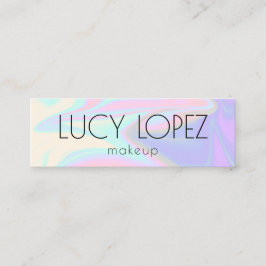 Cartão De Visita Mini maquiagem holográfica Na moda moderna do pintinho 