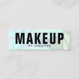 Cartão De Visita Mini maquiagem holográfica Na moda moderna do pintinho 