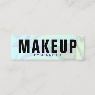 Cartão De Visita Mini maquiagem holográfica Na moda moderna do pintinho