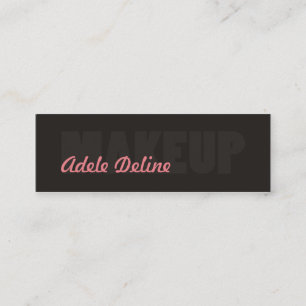 Cartão De Visita Mini Maquilhador cor-de-rosa cinzento chique legal