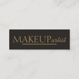Cartão De Visita Mini Maquilhador Dourado cinzento à moda legal elegante