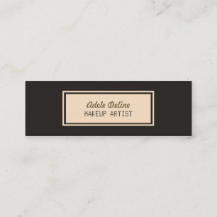 Cartão De Visita Mini Maquilhador rosa pálido cinzento chique