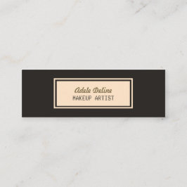 Cartão De Visita Mini Maquilhador rosa pálido cinzento chique