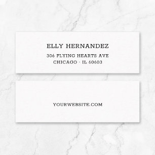 Cartão De Visita Mini Máquina de escrever minimalista simples 11 Mini Ca