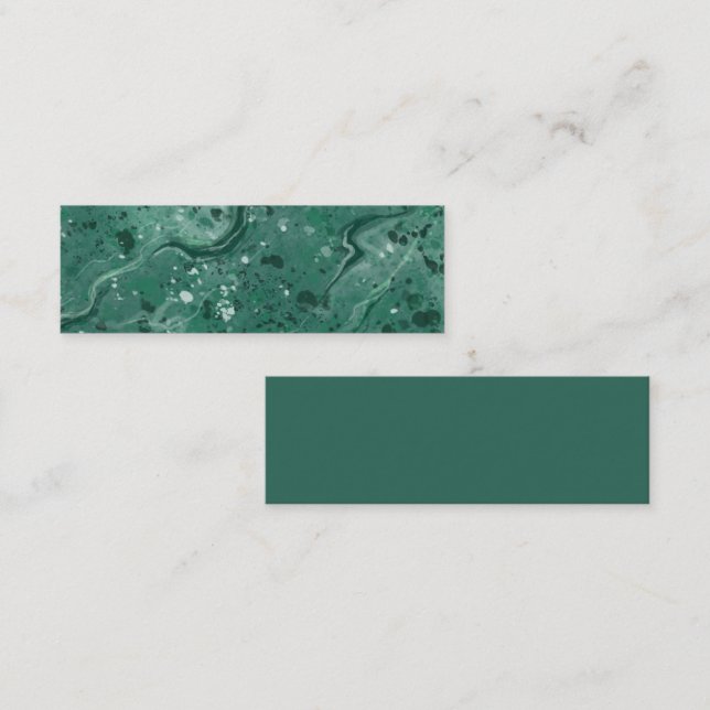 Cartão De Visita Mini Marble Bookmarks Verdes (Frente/Verso)