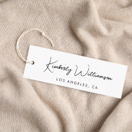 Cartão De Visita Mini Marca de travamento do código QR do script chic