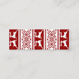 Cartão De Visita Mini Marcador Nórdico de Sinceras Escandinavas de Natal