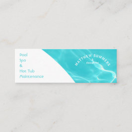 Cartão De Visita Mini Massas de água de Piscina minimalista
