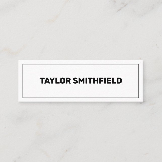 Cartão De Visita Mini Médico Mínimo Geométrico (Frente)