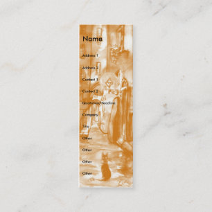 CARTÃO DE VISITA MINI MEDIEVAL BECO POR NOITE EM FLORENÇA