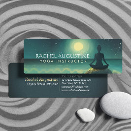 Cartão De Visita Mini Meditação de Yoga - Noite de Estrelas de Lua Compl