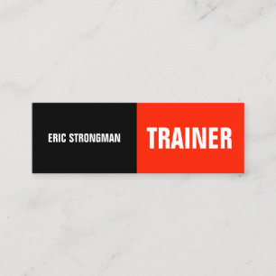 Cartão De Visita Mini Meio vermelho do preto da separação