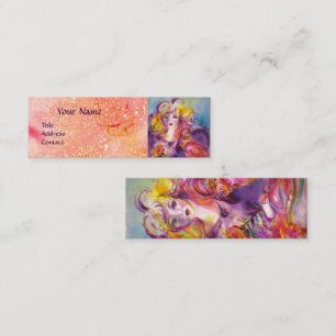 Cartão De Visita Mini Menina, Salão de Cabelo de Bela, Artista de Maquia