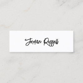 Cartão De Visita Mini Mi de Rede de Mídia Social de Script Preto e Branc