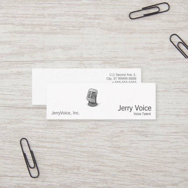 Cartão De Visita Mini Microfone (Frente/Verso In Situ)