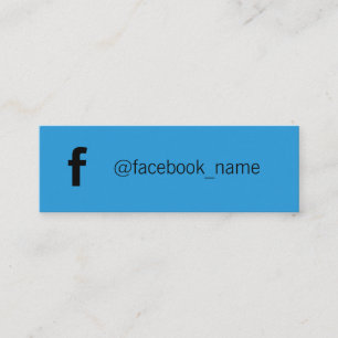 Cartão De Visita Mini Mídia social (azul / branco)