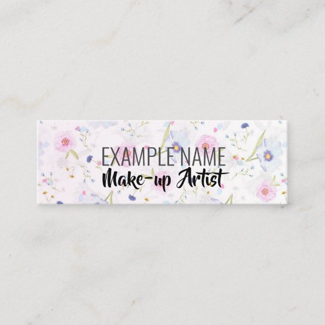 Cartão De Visita Mini Mídia social personalizada "Floral Bloom" (Frente)